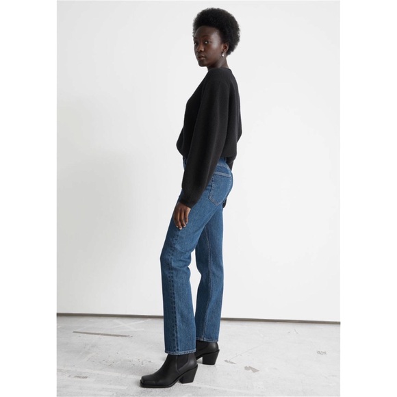 & Other Stories Favourite Cut High Rise Slim Leg Jeans in Deep Blue, Size 26/30 - Picture 5 of 16